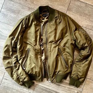 Topshop Army Green Bomber Jacket